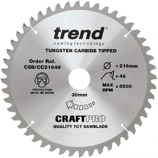 Trend Craft Saw Blade CC - 216mm x 48T x 30mm