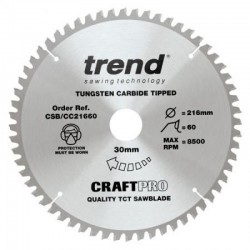 Trend Craft Saw Blade CC - 216mm x 60T x 30mm