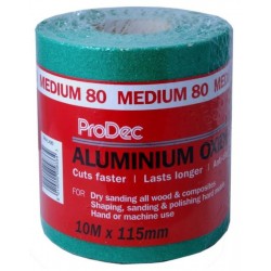 ProDec Aluminium Oxide Sanding Roll - 10m Length - 80 Grit
