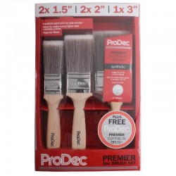ProDec 6 Piece Premier Synthetic Brush Set Including Free Woodwork Brush