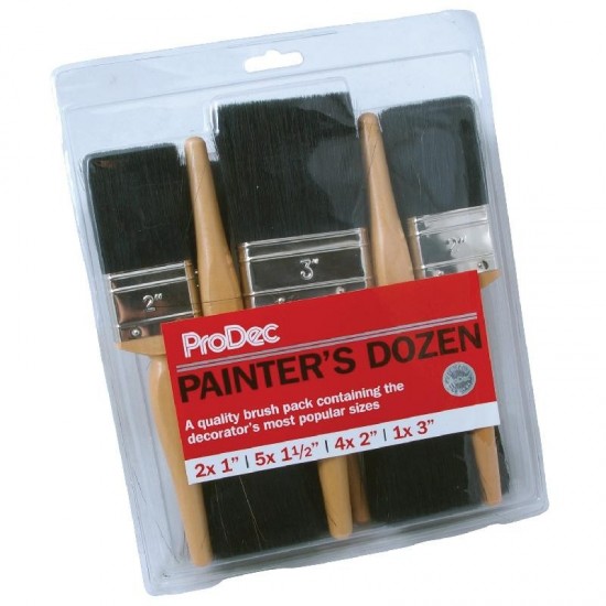 ProDec 12 Piece Painters Dozen Paint Brush Set