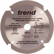 Trend Fibre Cement Saw Blade - PCD - 165mm x 4T x 20mm