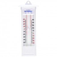 Faithfull Wall Mounted Thermometer With Press Button - Mercury Free