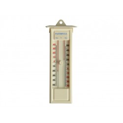 Faithfull Wall Mounted Thermometer With Press Button - Mercury Free