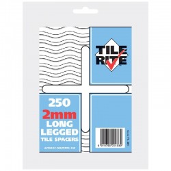 Tilerite 2mm Long Leg Tile Spacers - Pack of 250