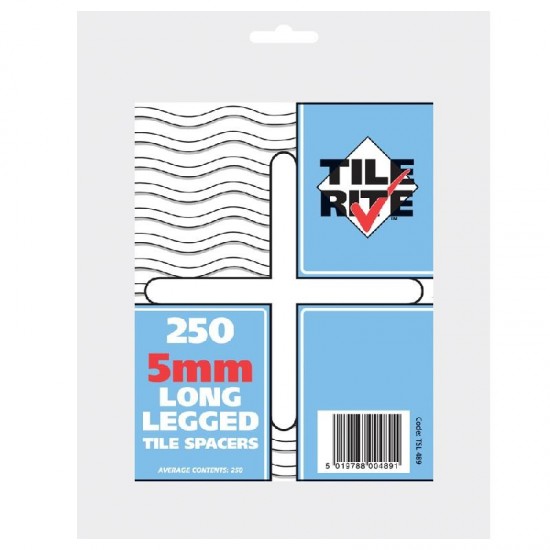 Tilerite 5mm Long Leg Tile Spacers - Pack of 250