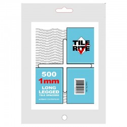 Tilerite 1mm Long Leg Tile Spacers - Pack of 500