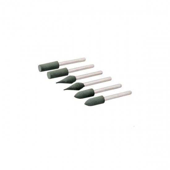 Silverline 6 Piece Rubber Polishing Tips Set Kit