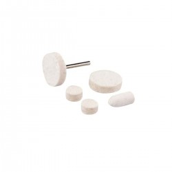 Silverline 6 Piece Mandrel Felt Polishing Set Kit
