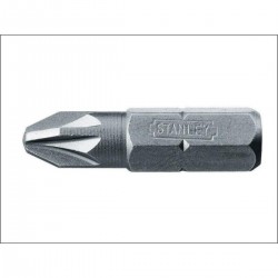 Stanley 25mm 1PT Pozi Hex Bit (Box of 25)