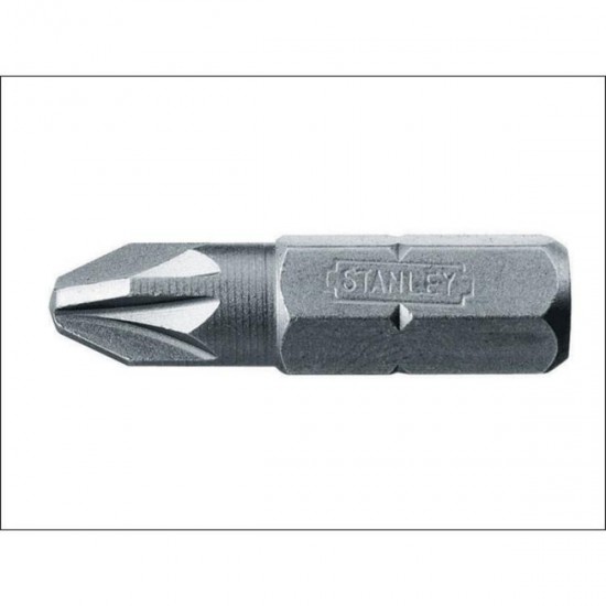 Stanley 25mm 1PT Pozi Hex Bit (Box of 25)
