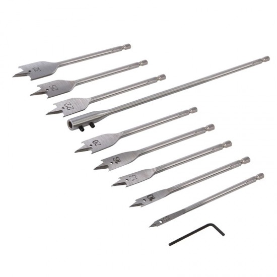 Silverline 8 Piece Flat Bit Set