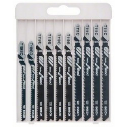 Bosch Professional 10 Piece Jigsaw Blades Set for Wood
