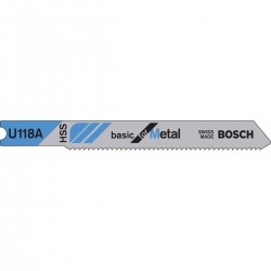 Bosch U118A Jigsaw Blades Basic for Metal - Pack of 3