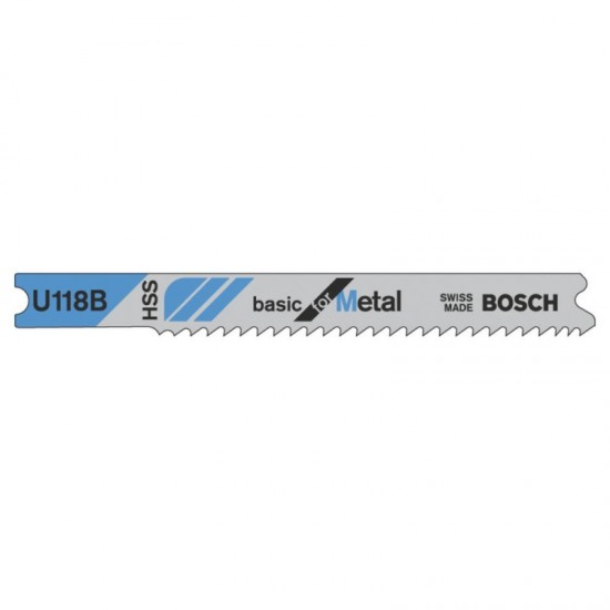Bosch U118B Jigsaw Blades Basic for Metal - Pack of 3