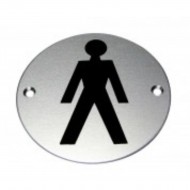 150mm x 100mm x 1.5mm Engraved Male Symbol SSA