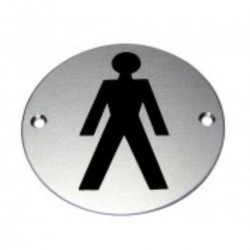150mm x 100mm x 1.5mm Engraved Male Symbol SSA
