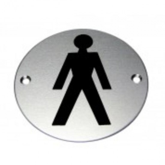 150mm x 100mm x 1.5mm Engraved Male Symbol SSA